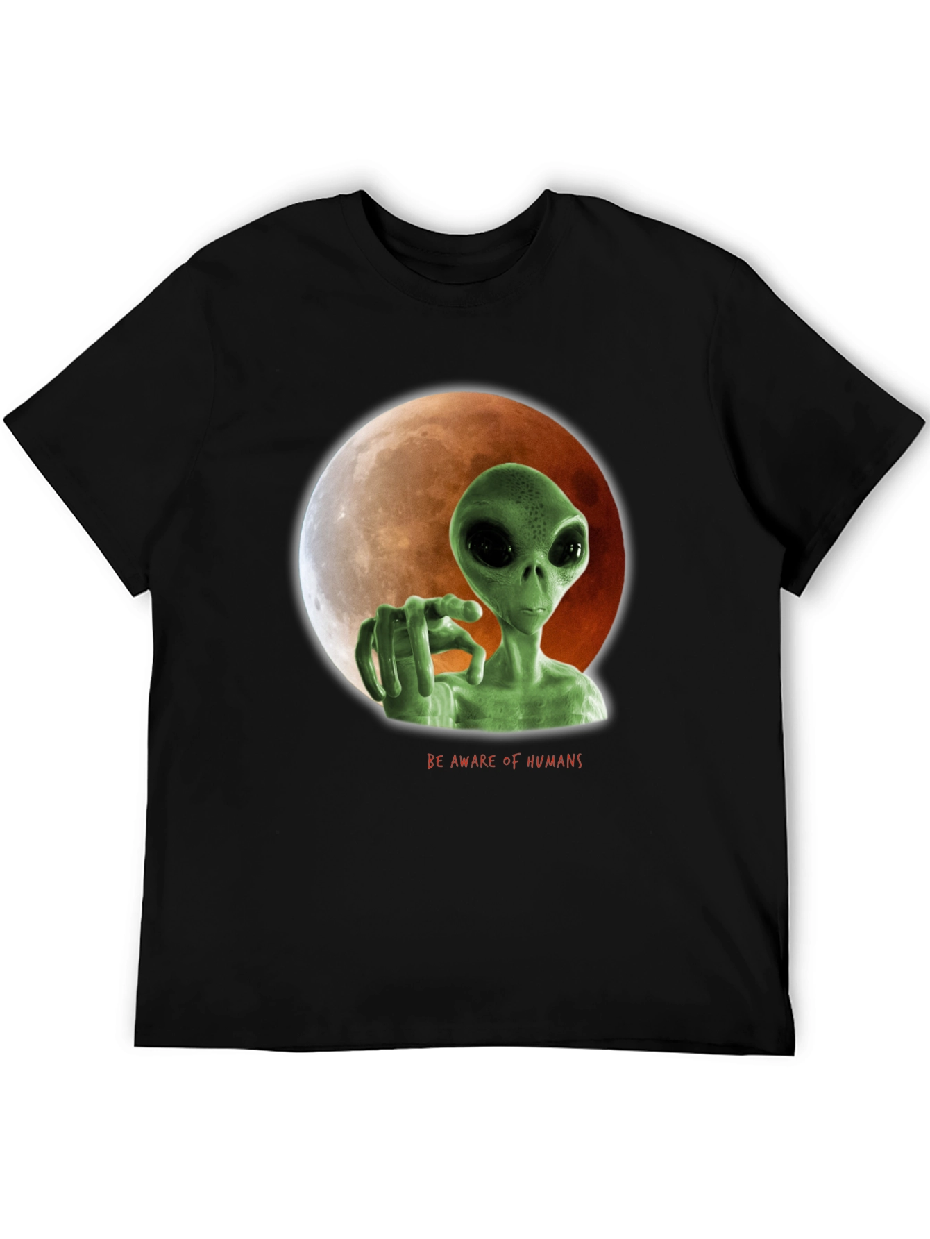 Alien Lunar Warning Graphic Tee