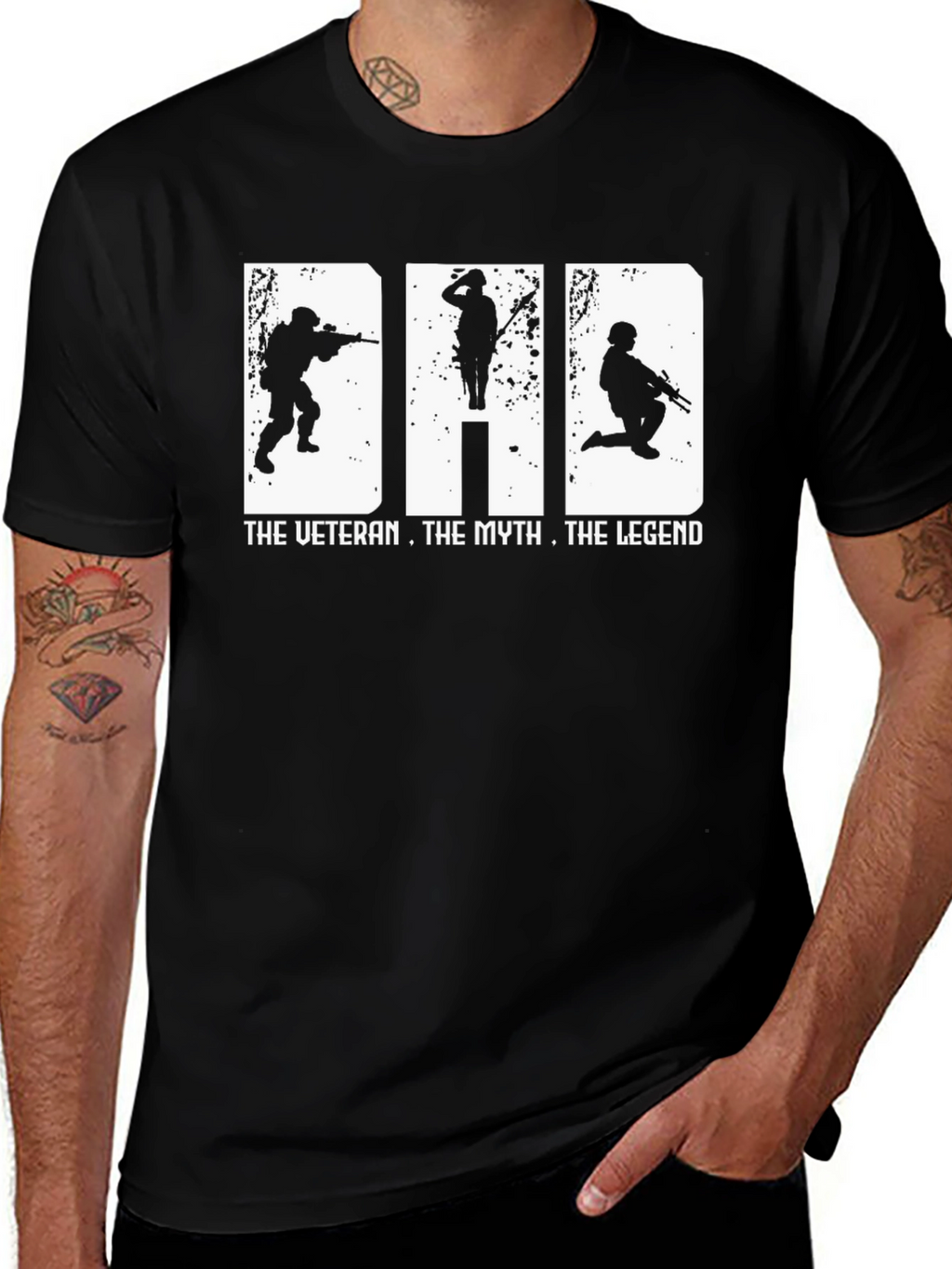 Veteran Dad T-Shirt - The Myth The Legend