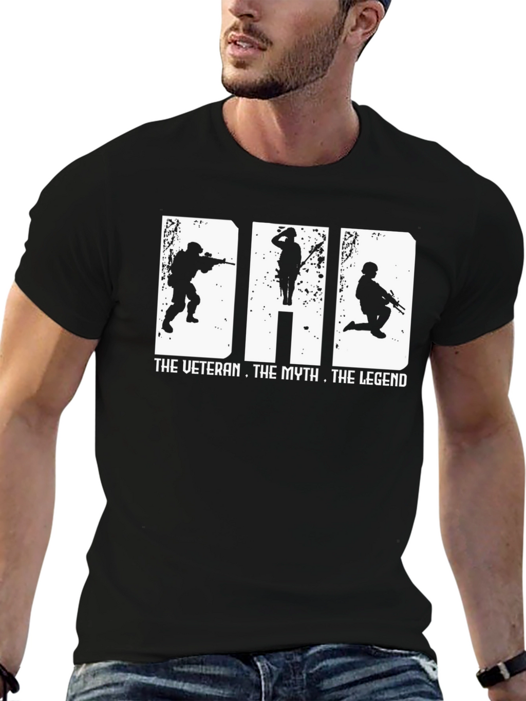 Veteran Dad T-Shirt - The Myth The Legend