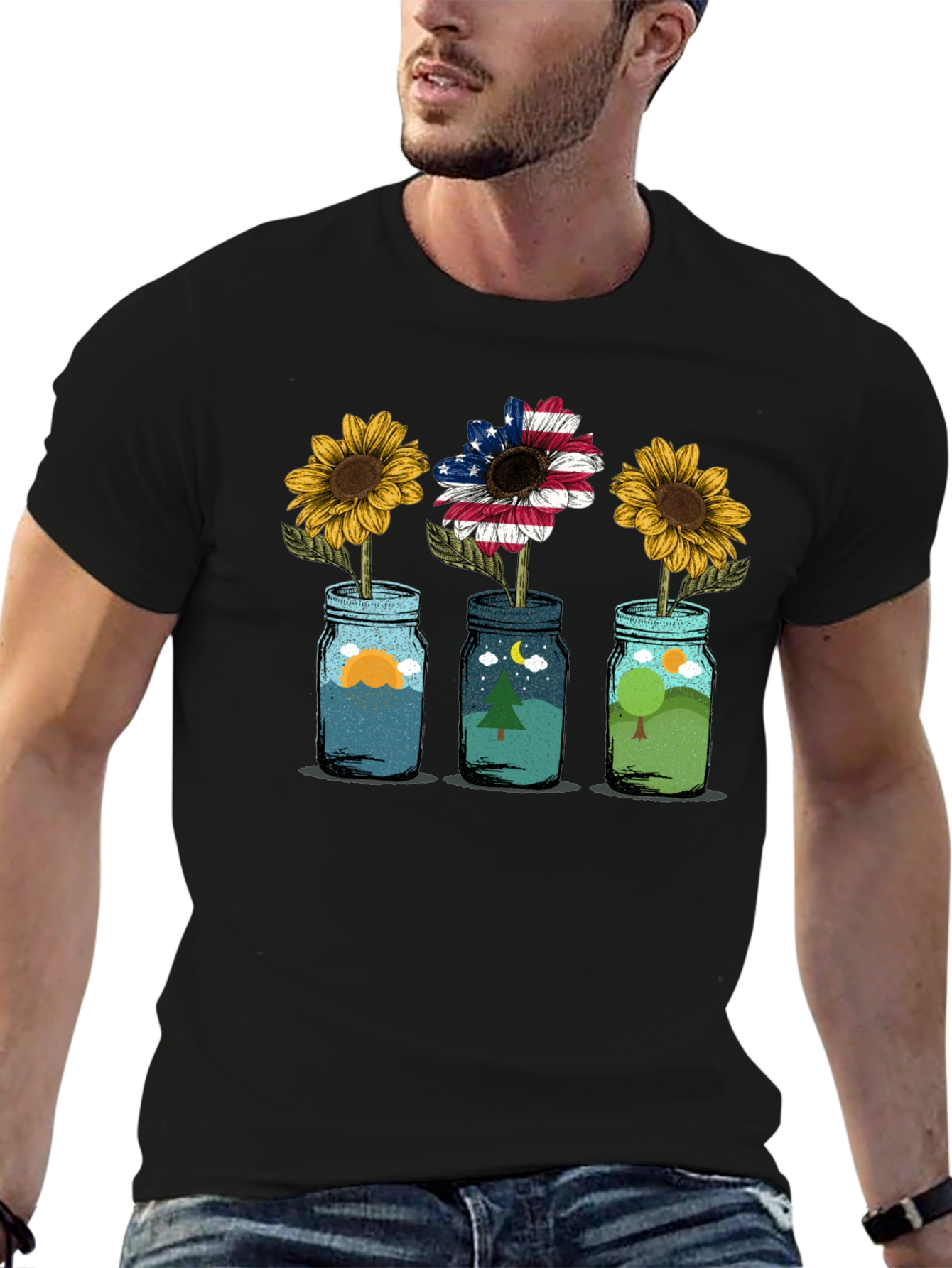 Scenic Sunflower Graphic Tee