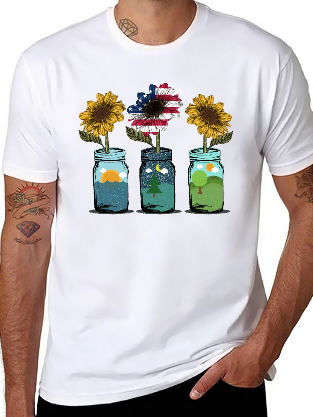 Scenic Sunflower Graphic Tee