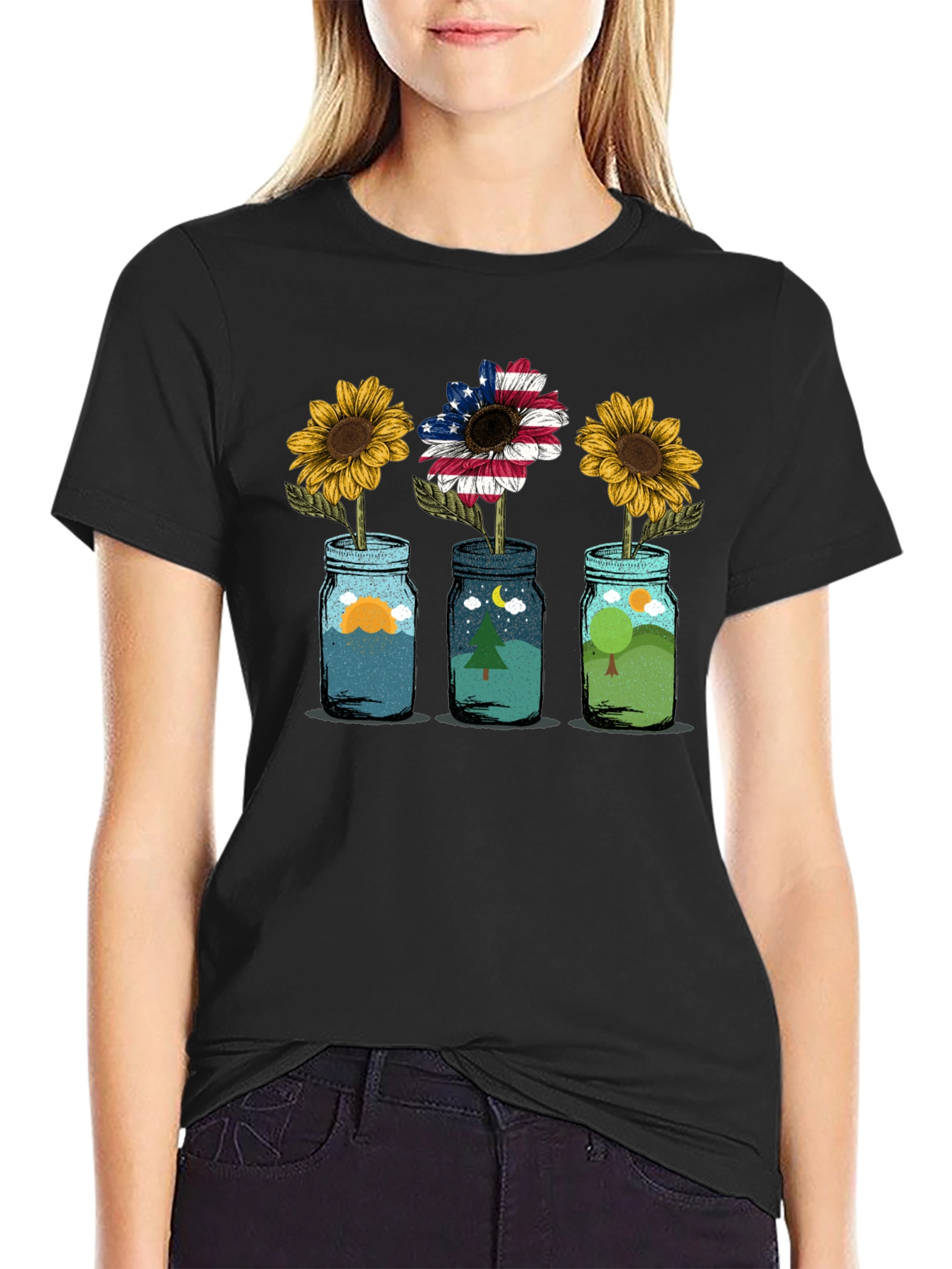 Scenic Sunflower Graphic Tee