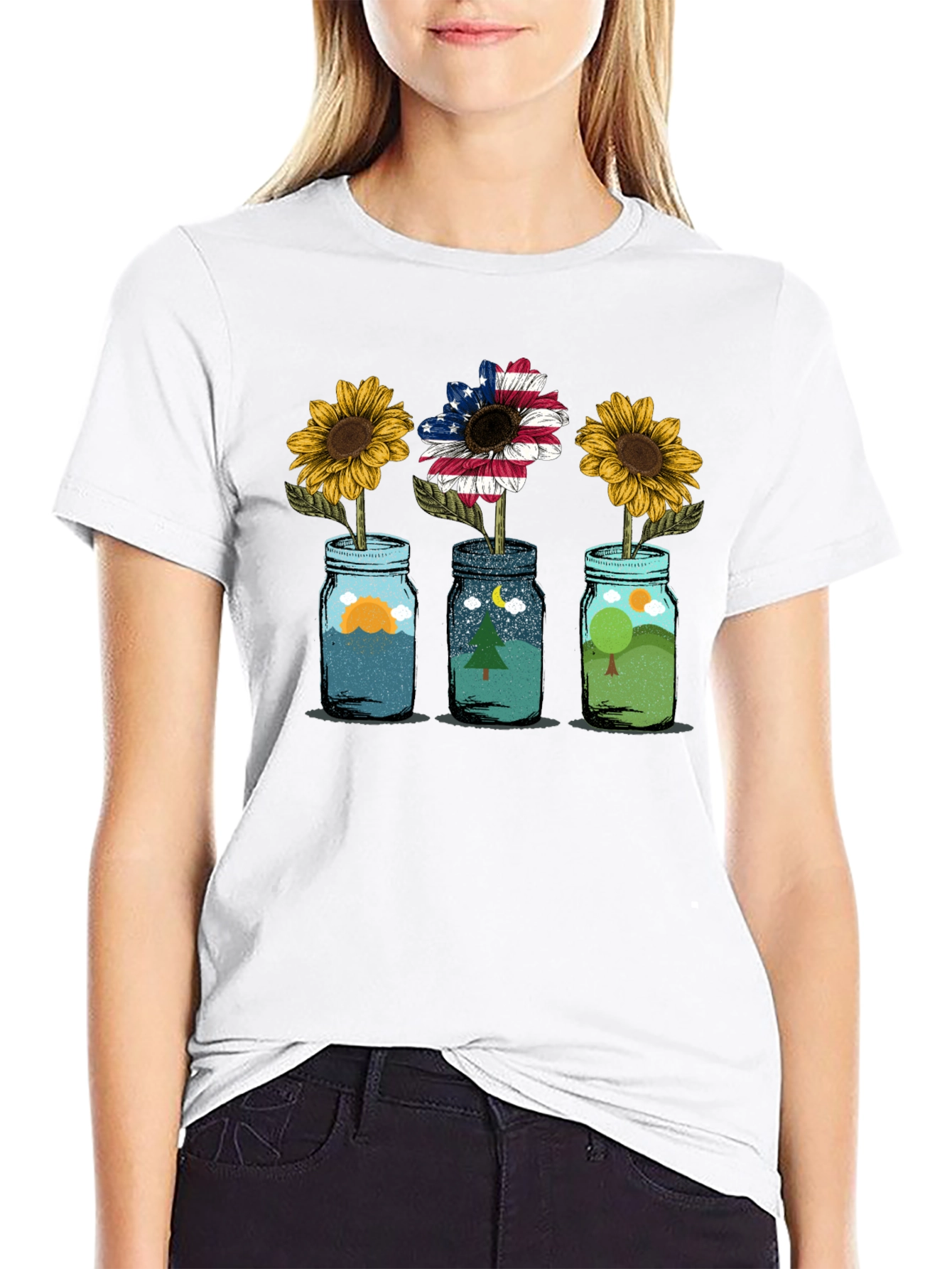 Scenic Sunflower Graphic Tee