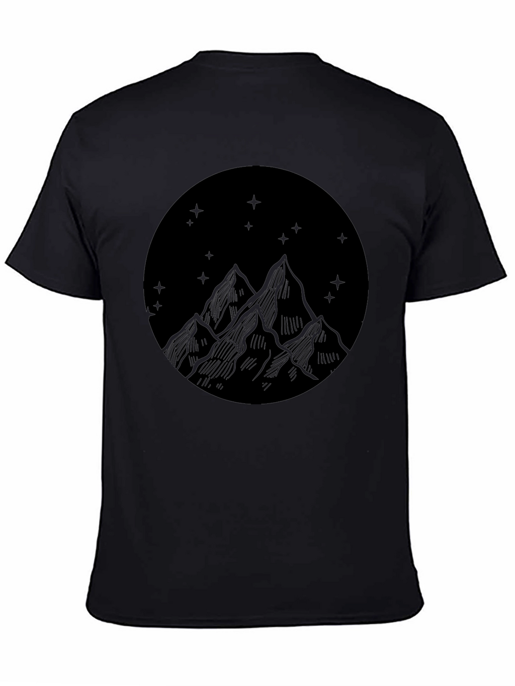 Mountain Scene Graphic Tee - Classic Black