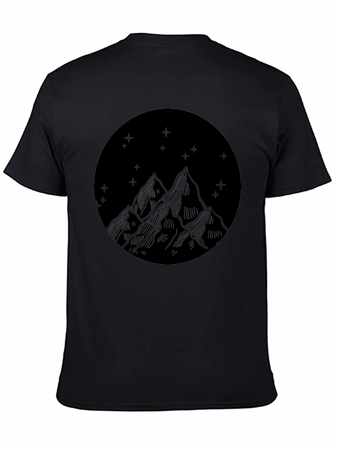 Mountain Scene Graphic Tee - Classic Black