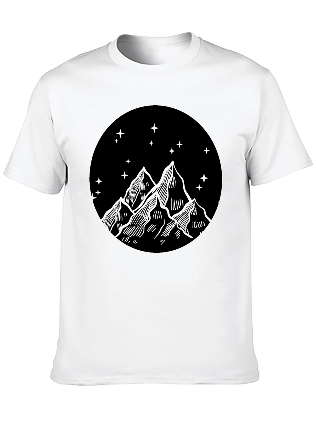 Mountain Scene Graphic Tee - Classic Black