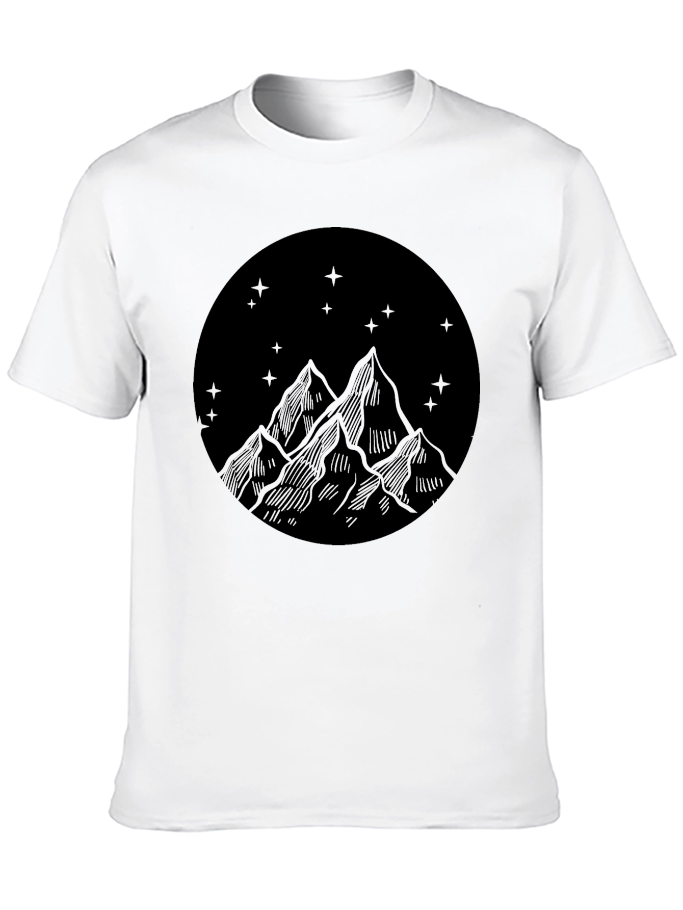 Mountain Scene Graphic Tee - Classic Black