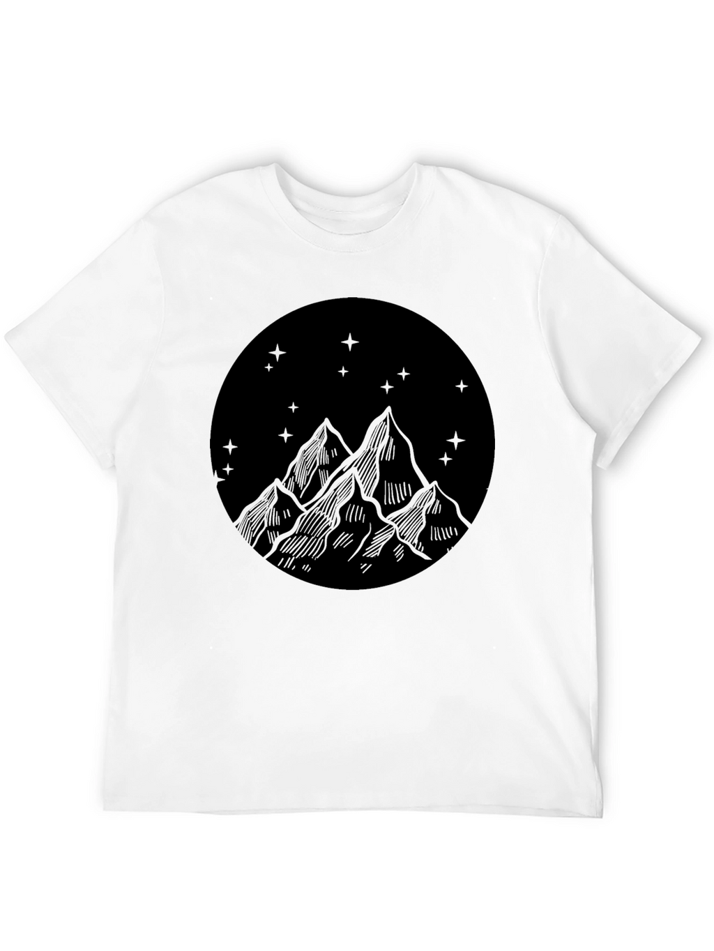 Mountain Scene Graphic Tee - Classic Black
