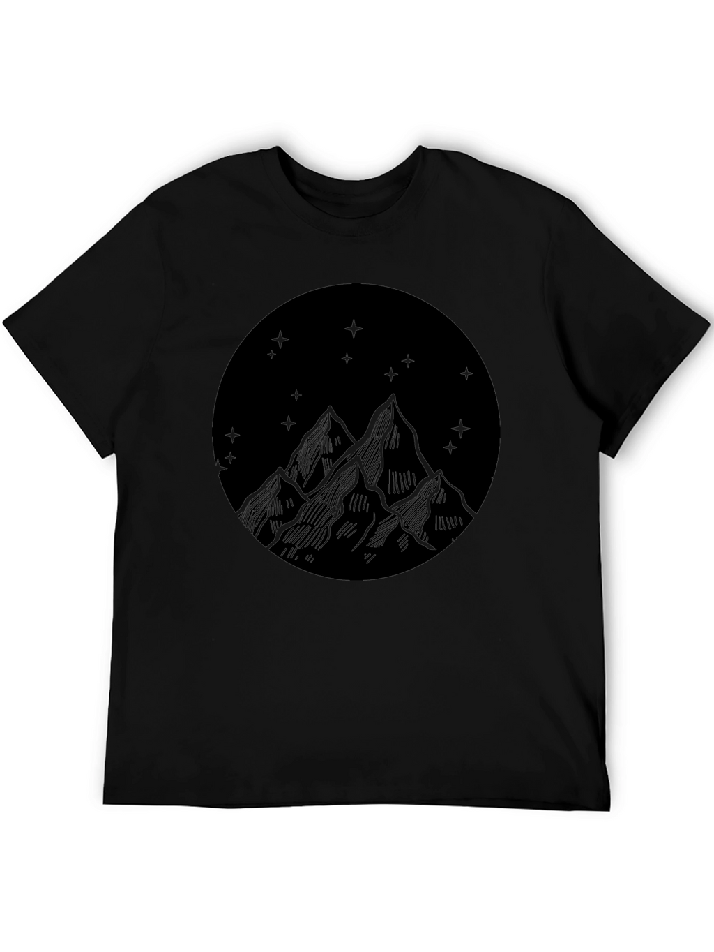 Mountain Scene Graphic Tee - Classic Black