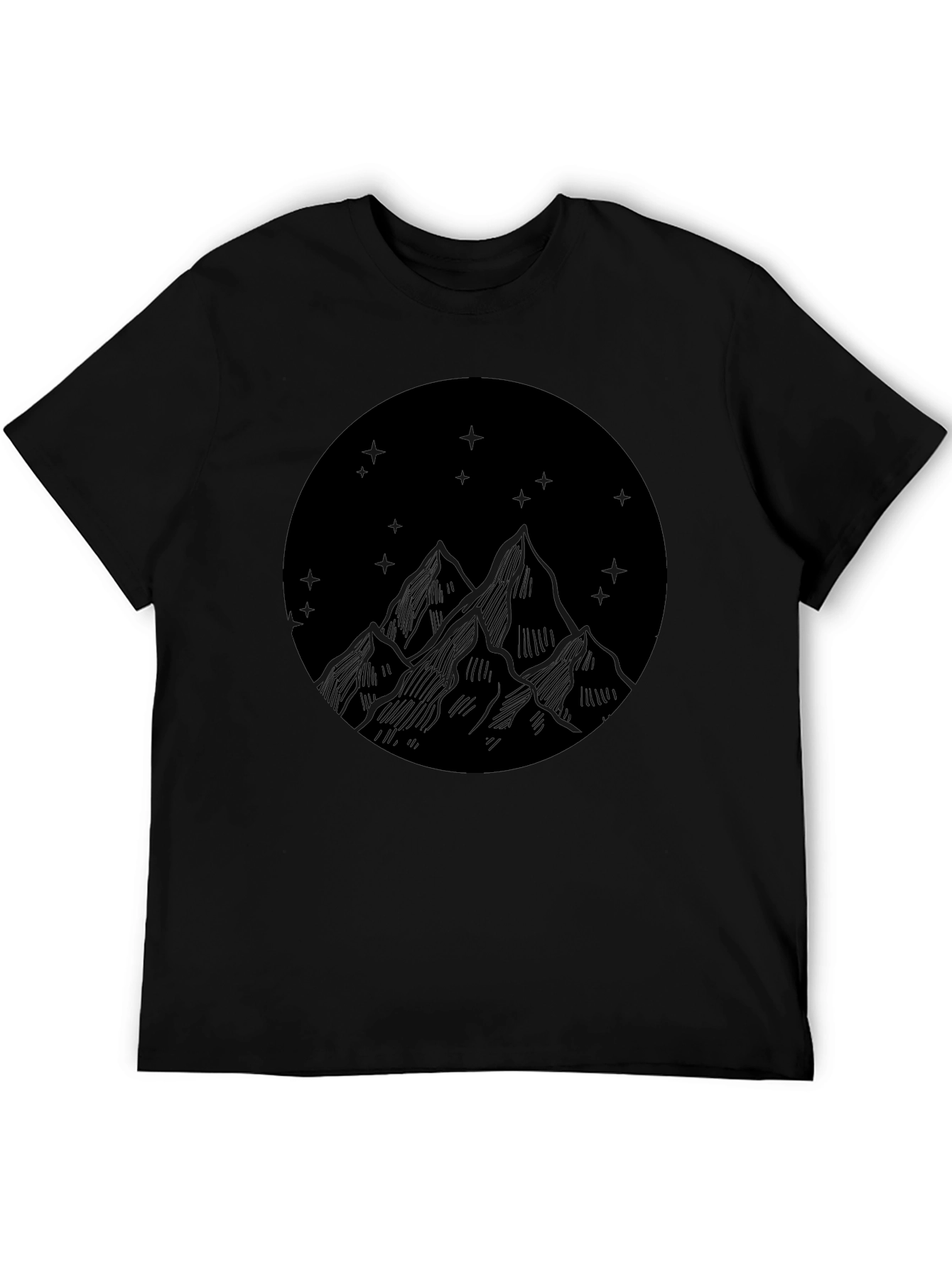Mountain Scene Graphic Tee - Classic Black