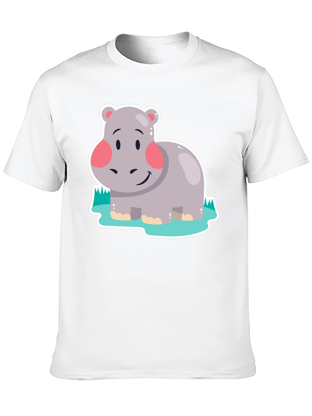 Hippo Graphic Tee - Black Cotton Comfort