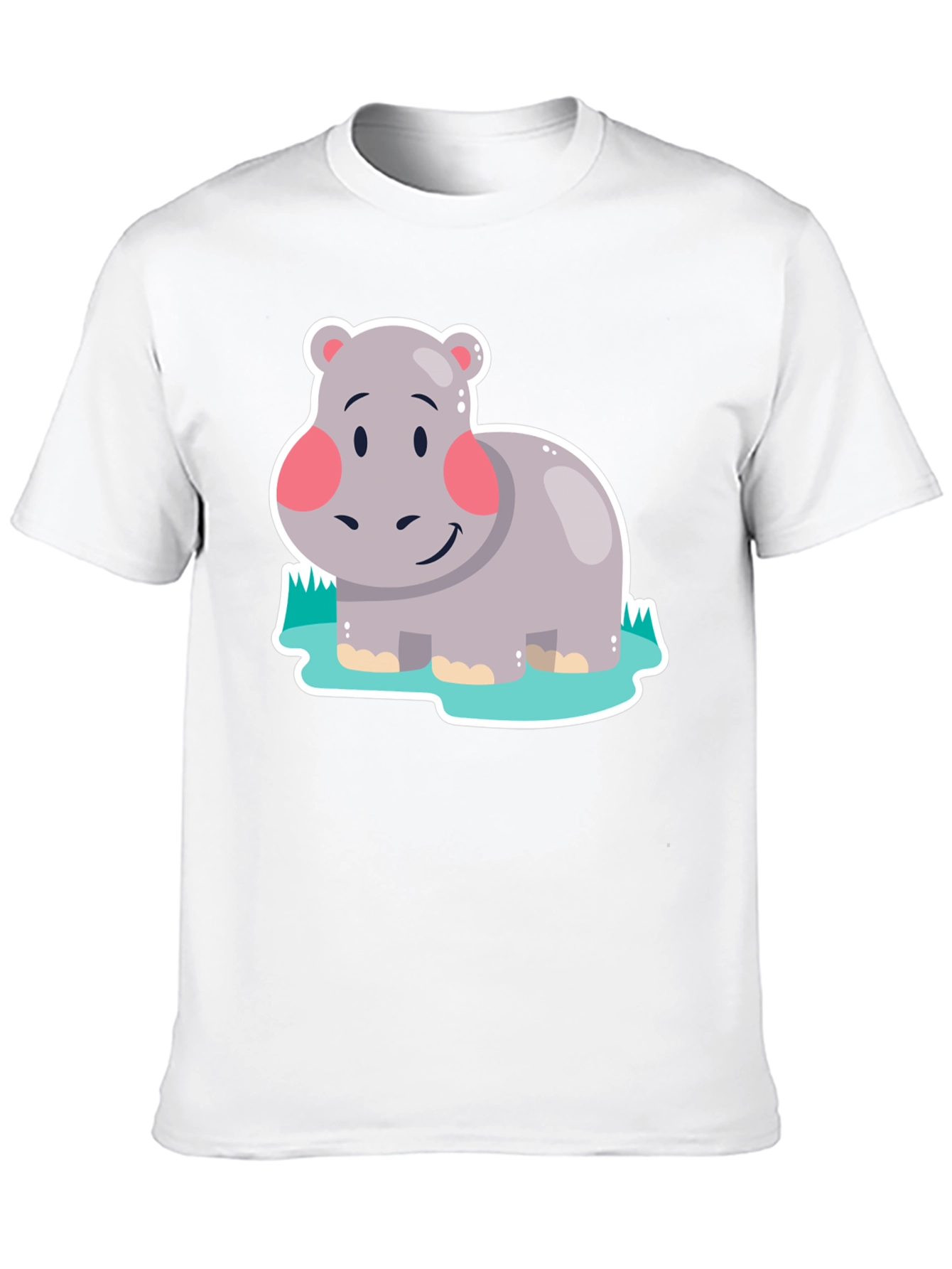 Hippo Graphic Tee - Black Cotton Comfort