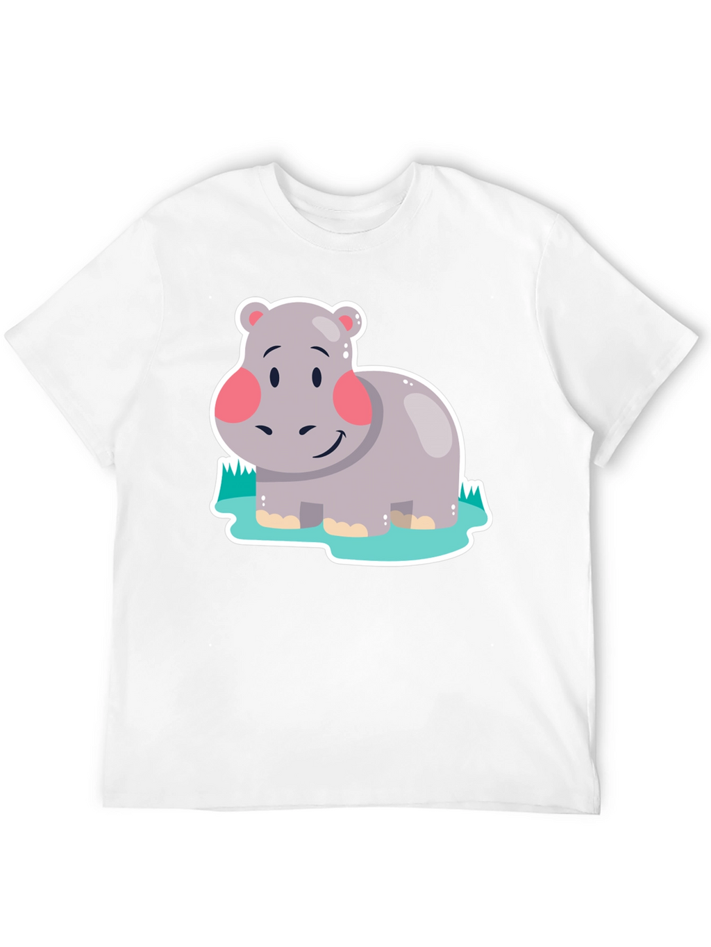 Hippo Graphic Tee - Black Cotton Comfort