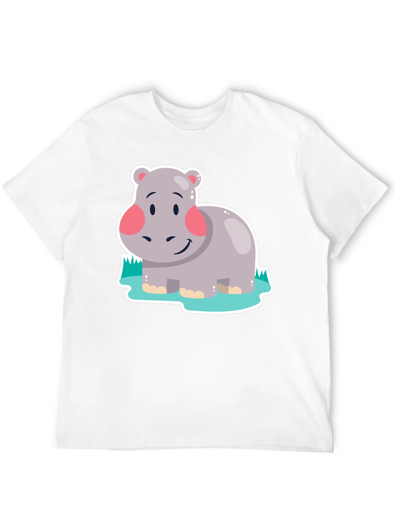 Hippo Graphic Tee - Black Cotton Comfort
