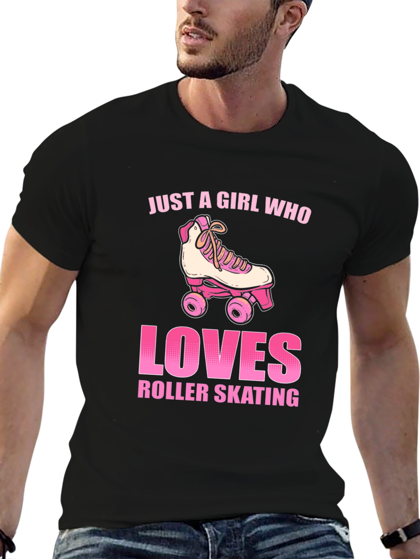 Just a Girl Who Loves Roller Skating Graphic T-Shirt