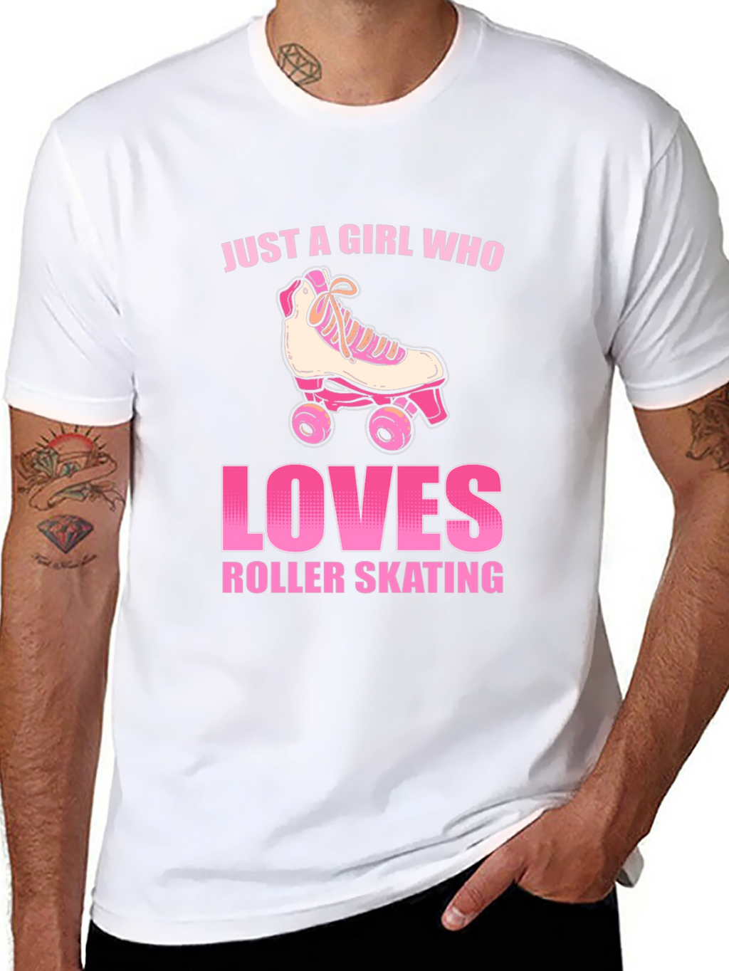 Just a Girl Who Loves Roller Skating Graphic T-Shirt