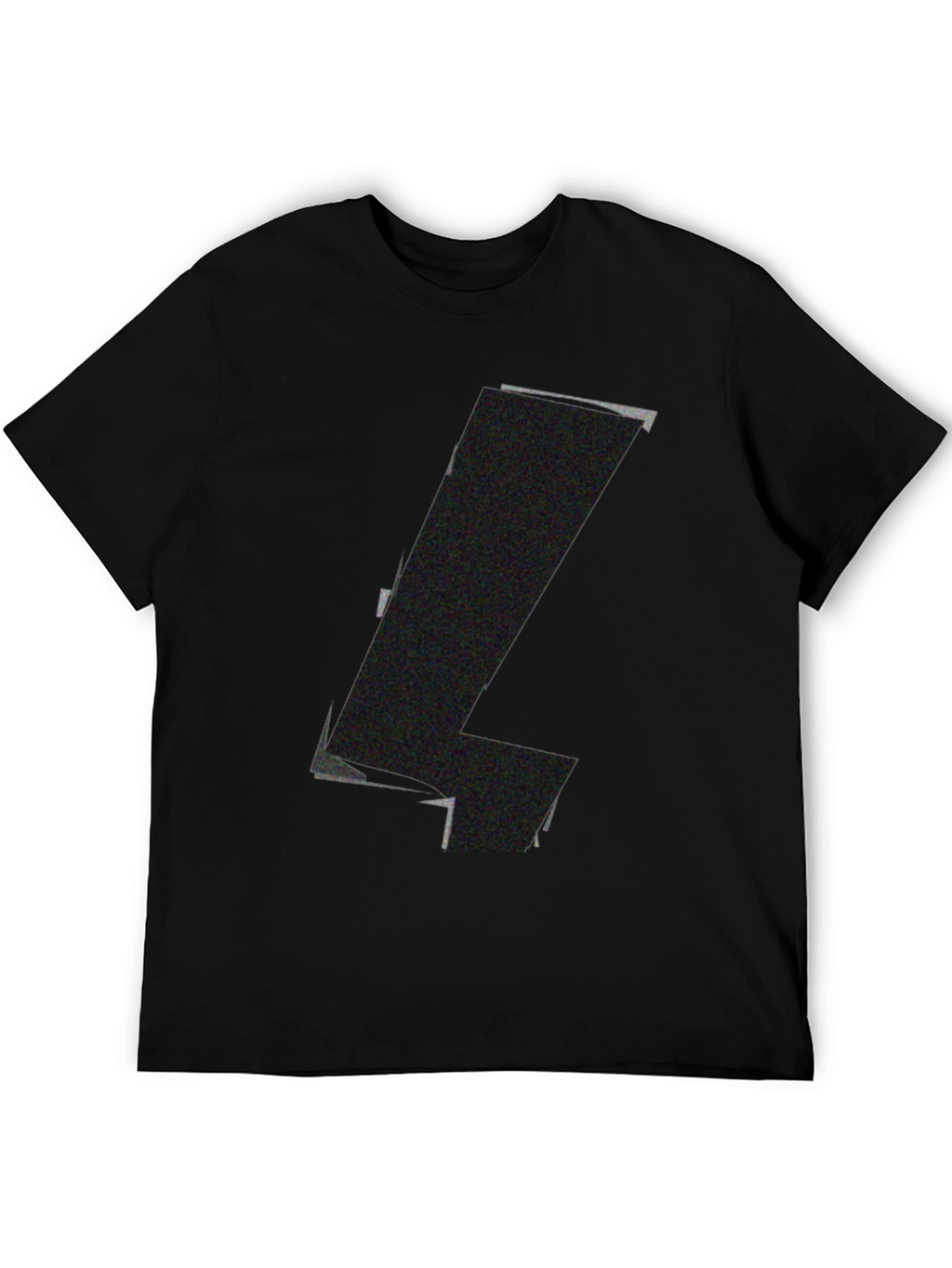 Mens Black Graphic Tee - Abstract Design