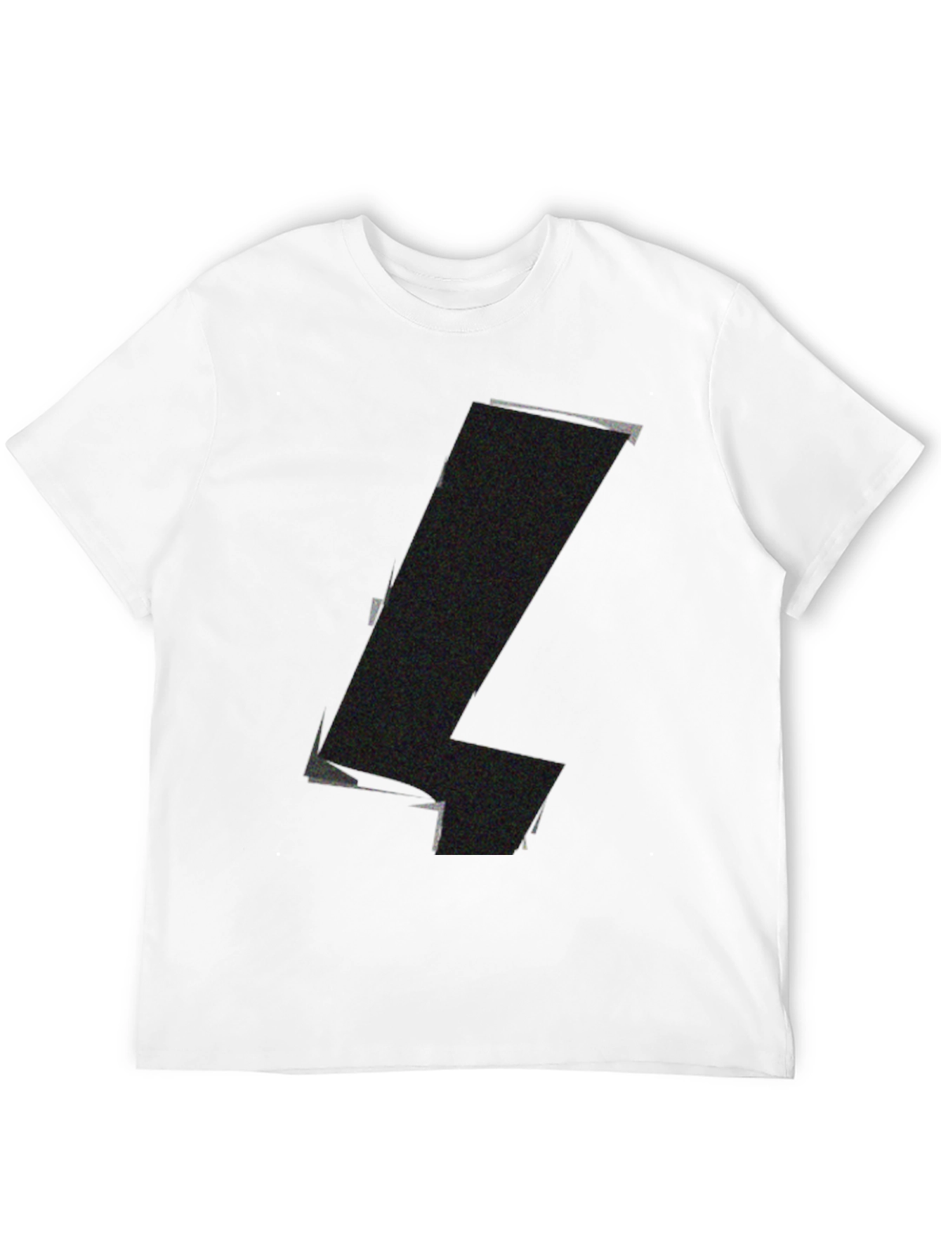Mens Black Graphic Tee - Abstract Design
