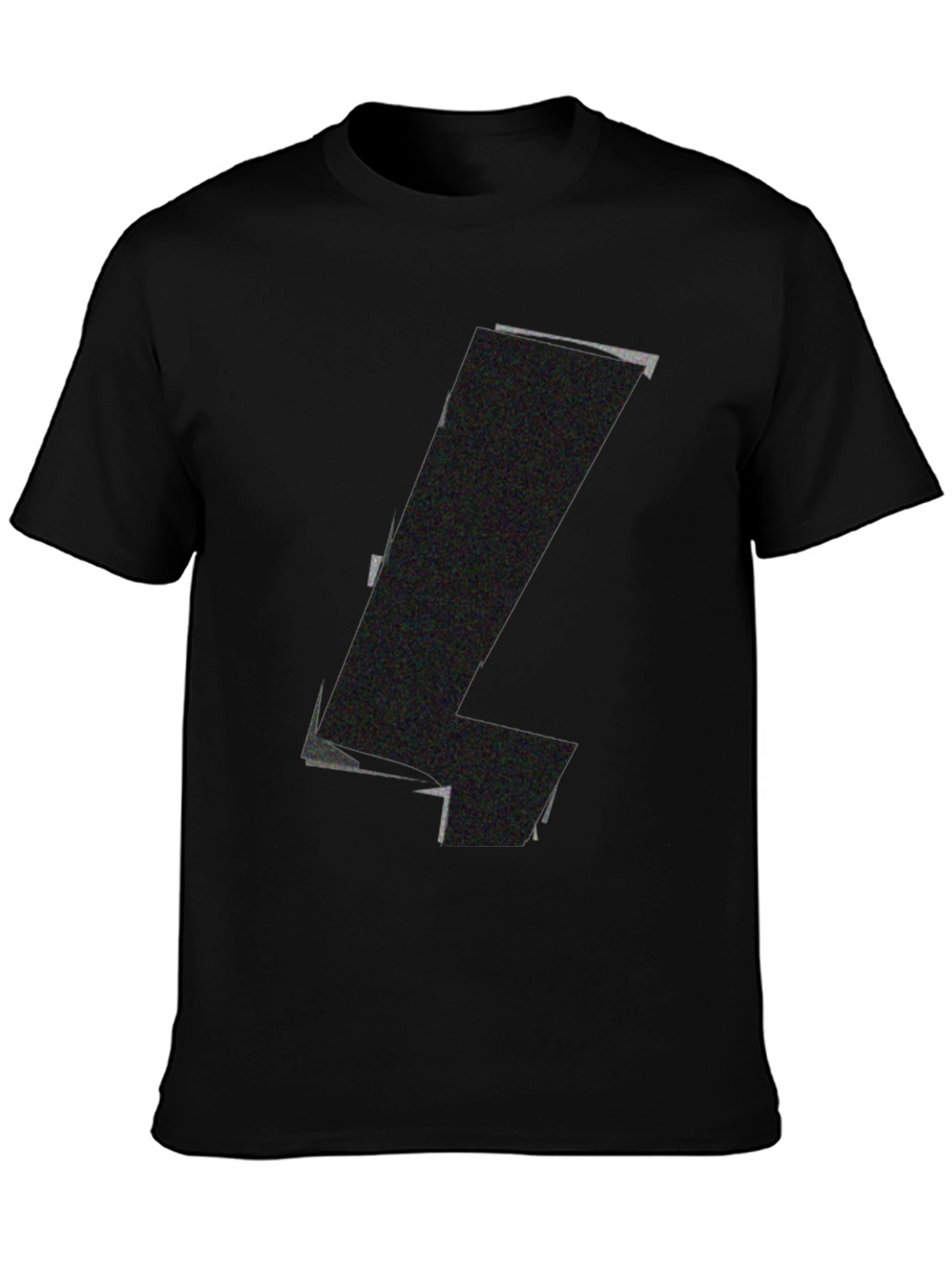 Mens Black Graphic Tee - Abstract Design