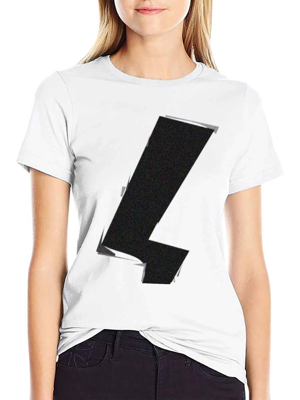 Mens Black Graphic Tee - Abstract Design