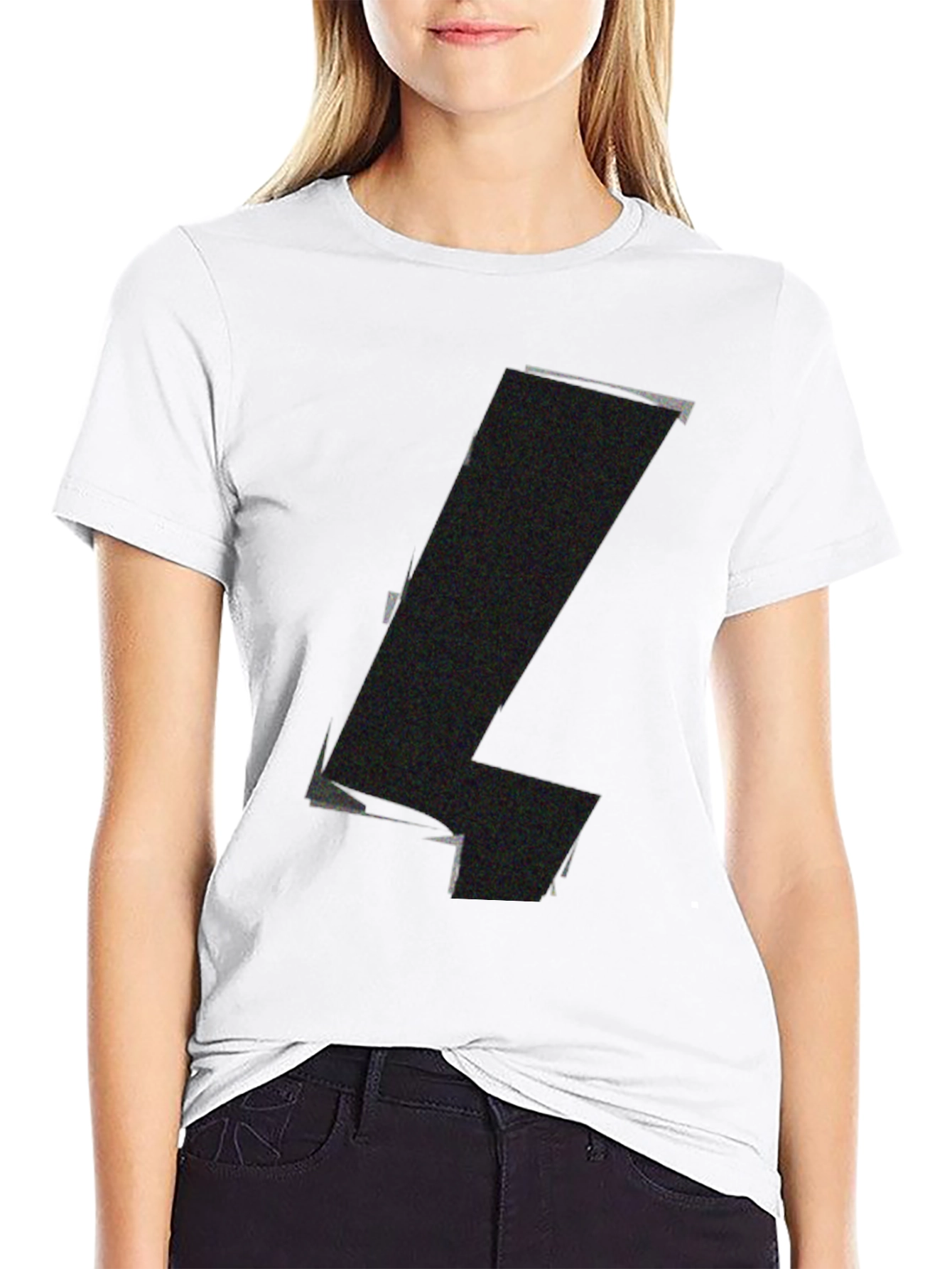 Mens Black Graphic Tee - Abstract Design