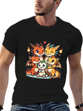 Cute Dragon Family Graphic T-Shirt
