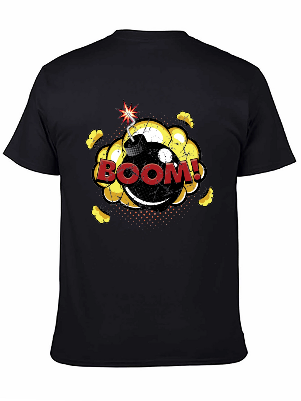 Boom Graphic T-Shirt - Fun Comic Style Black Tee