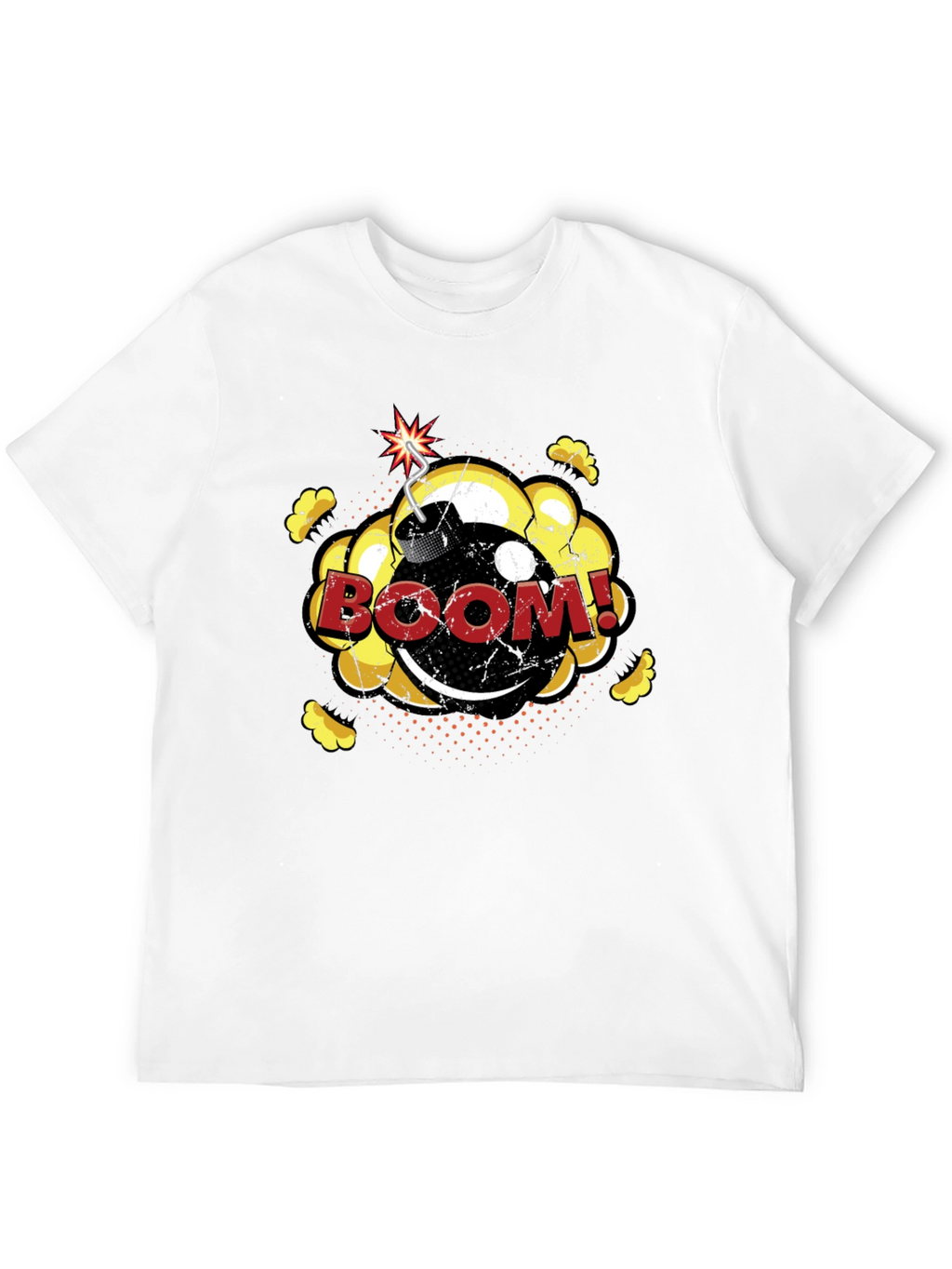 Boom Graphic T-Shirt - Fun Comic Style Black Tee