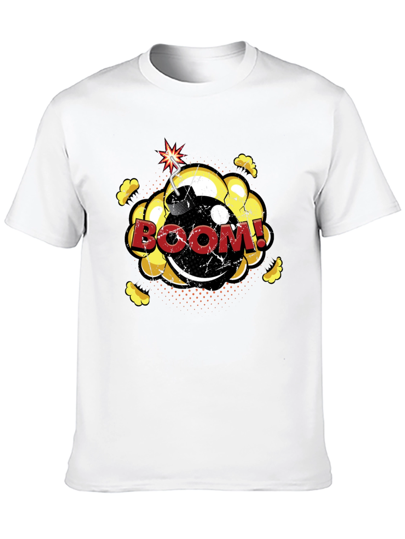 Boom Graphic T-Shirt - Fun Comic Style Black Tee
