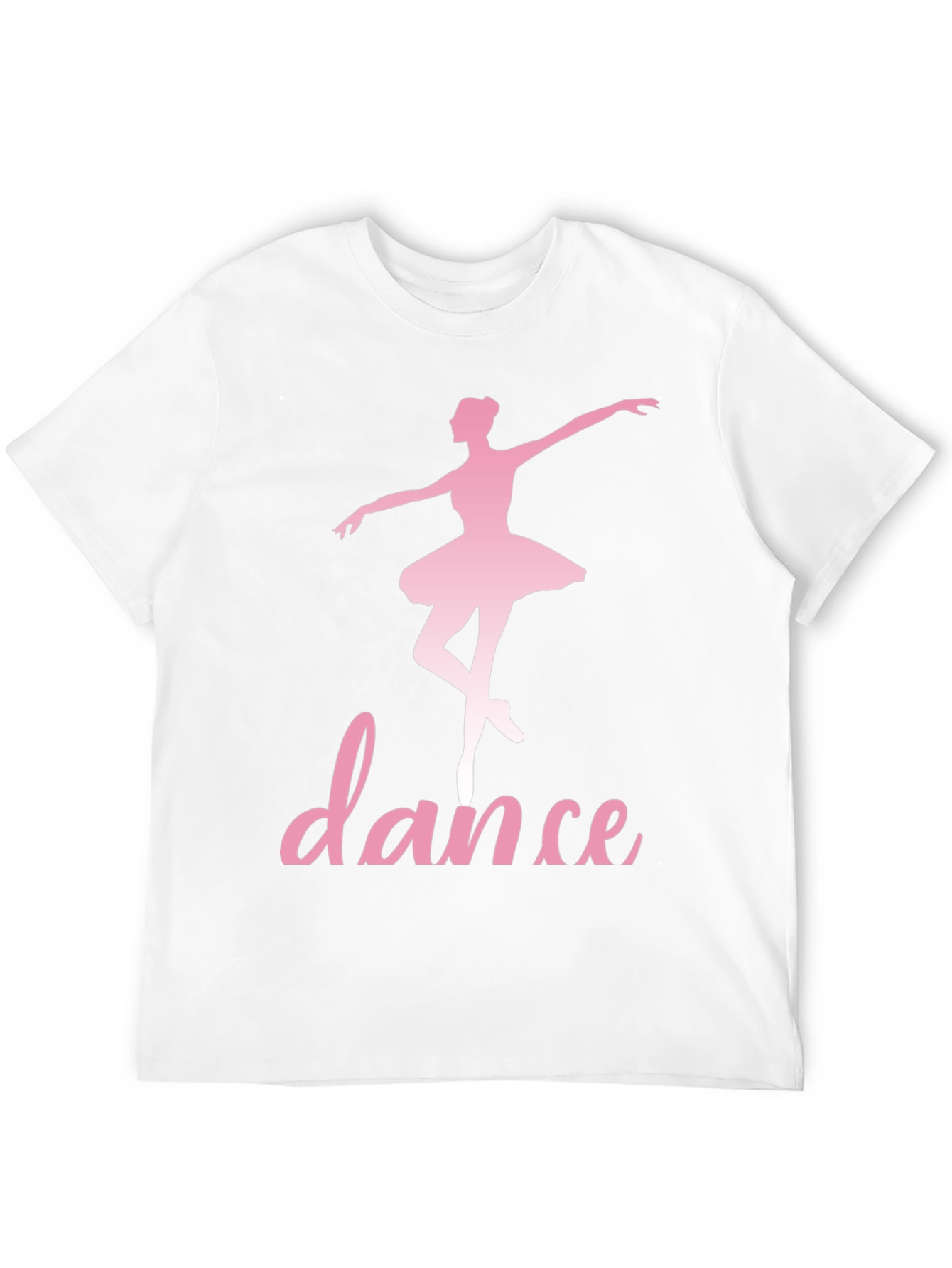 Dance Ballerina T-Shirt - Pink Design on Black