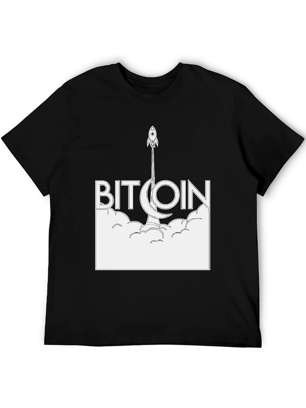 Bitcoin Rocket Graphic Tee - Crypto HODL!