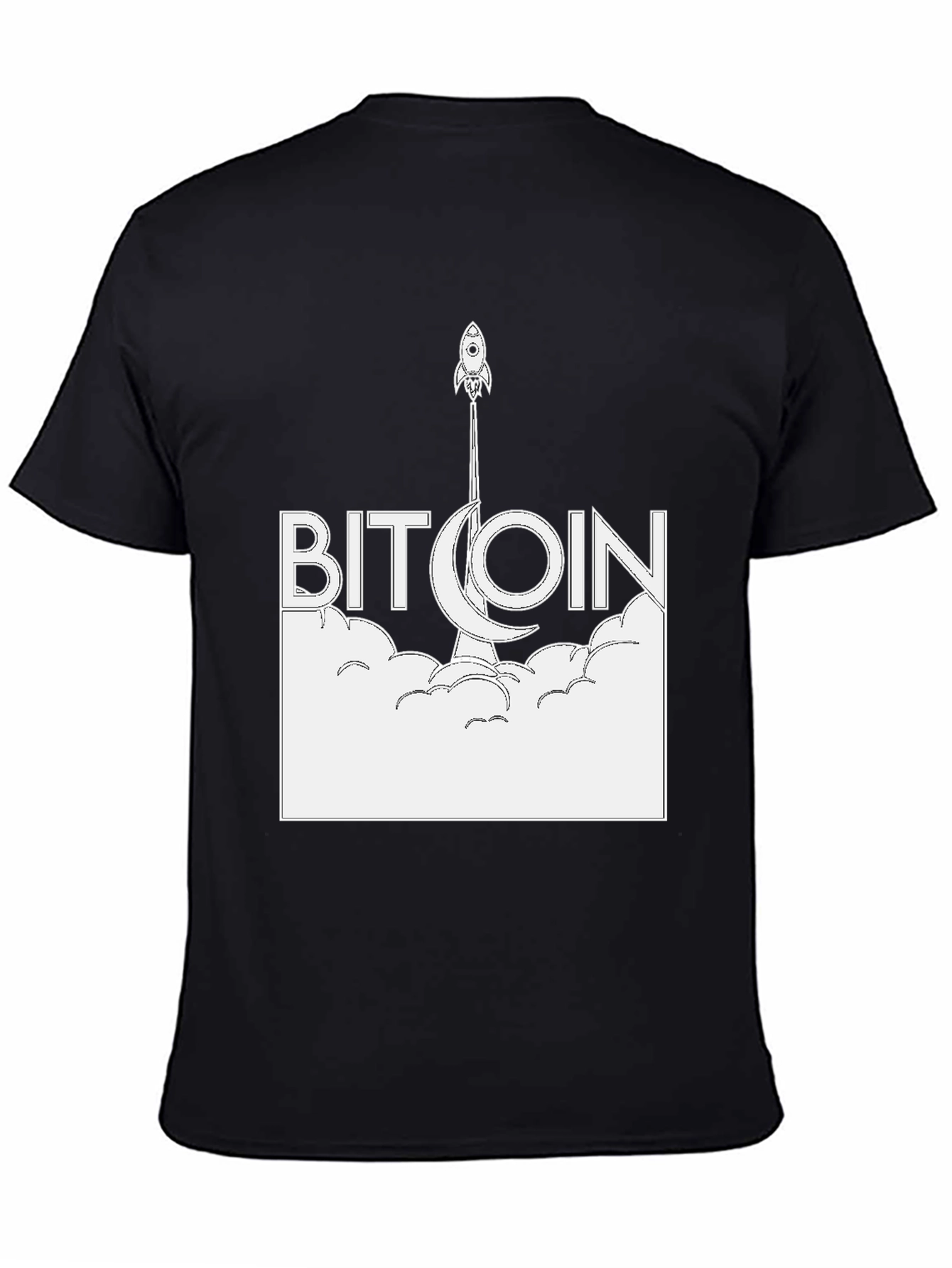 Bitcoin Rocket Graphic Tee - Crypto HODL!