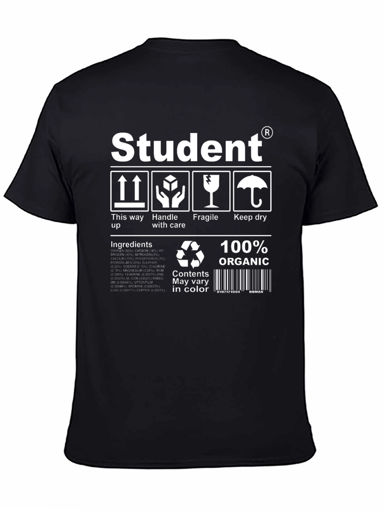 Student Organic T-Shirt - Handle with Care