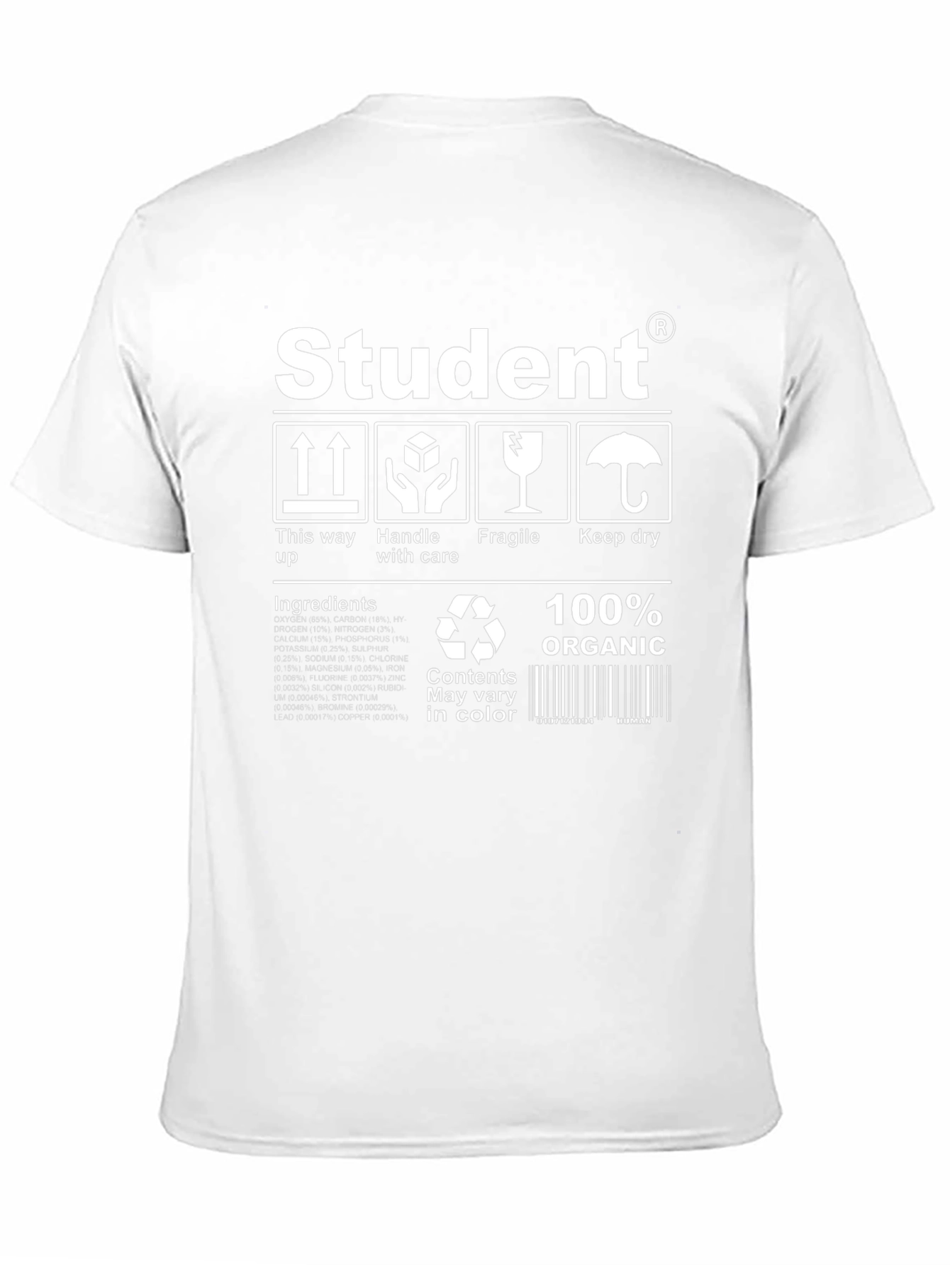 Student Organic T-Shirt - Handle with Care