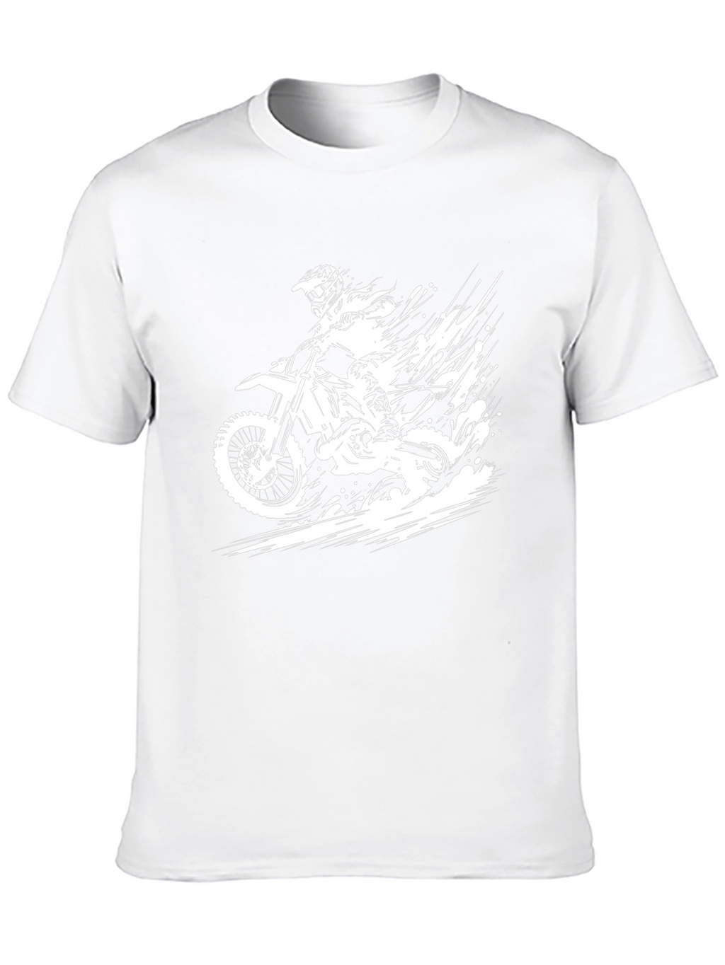 Motocross Rider Graphic Tee - Black Cotton