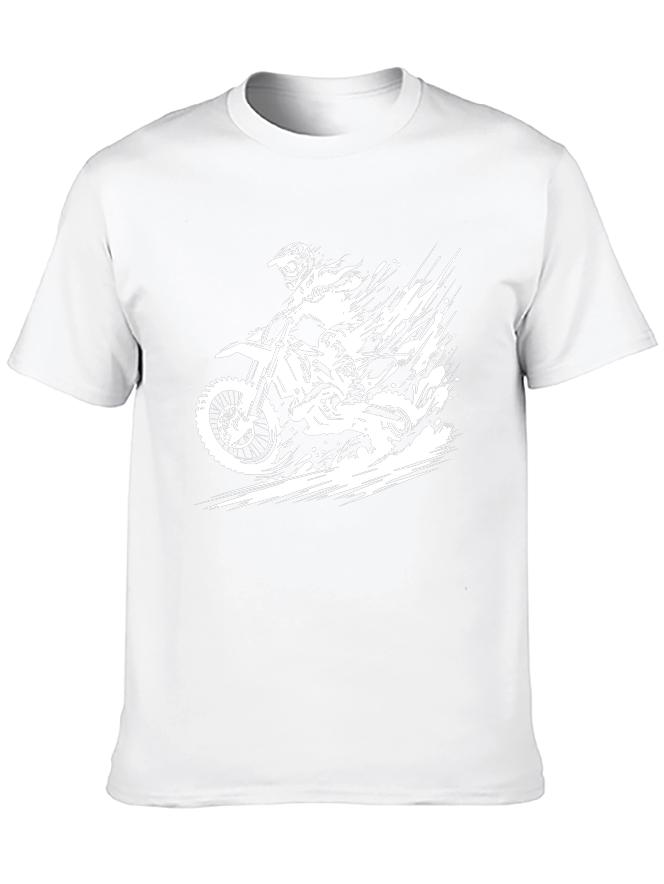 Motocross Rider Graphic Tee - Black Cotton