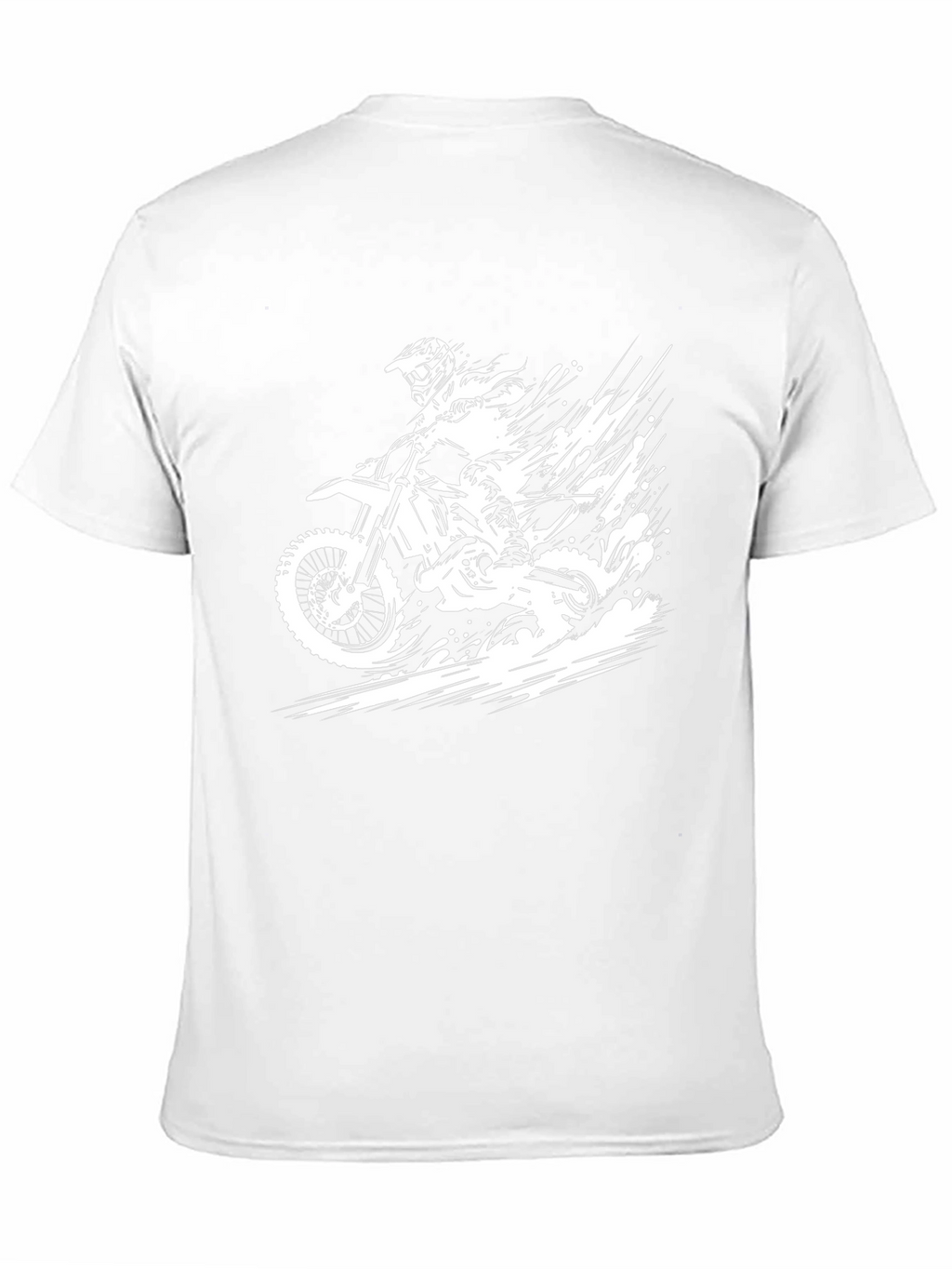 Motocross Rider Graphic Tee - Black Cotton