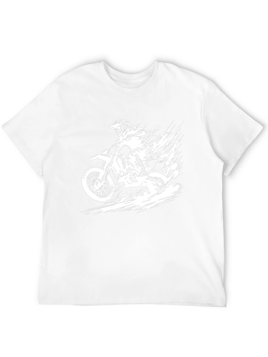 Motocross Rider Graphic Tee - Black Cotton