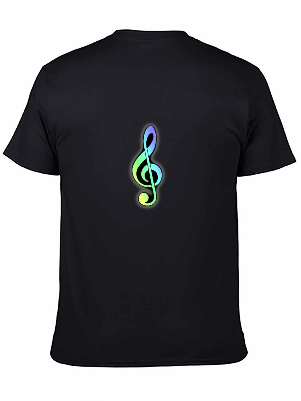 Rainbow Treble Clef Black Tee