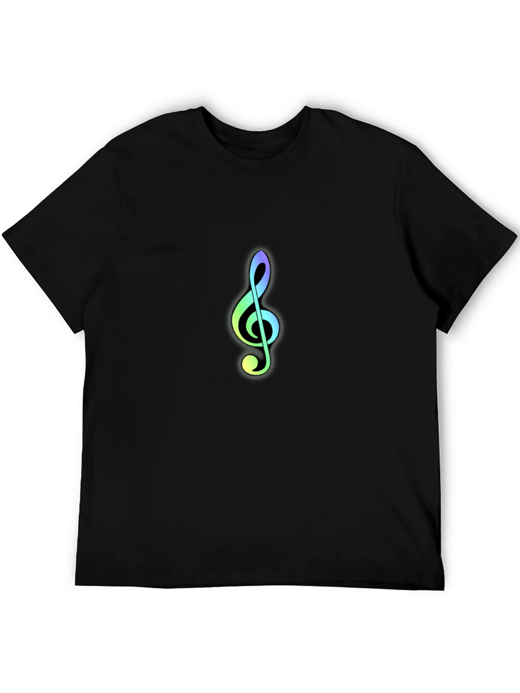 Rainbow Treble Clef Black Tee