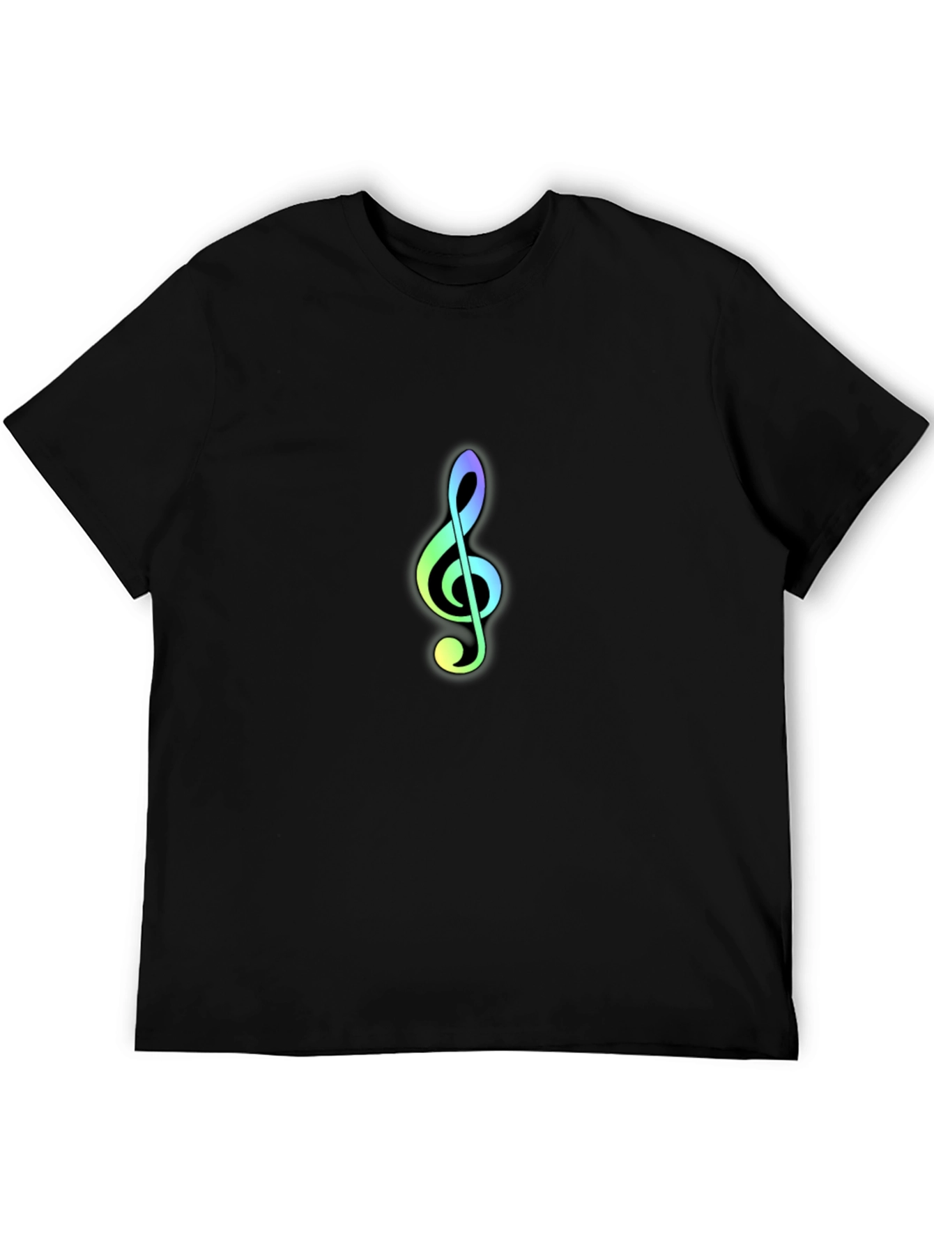 Rainbow Treble Clef Black Tee