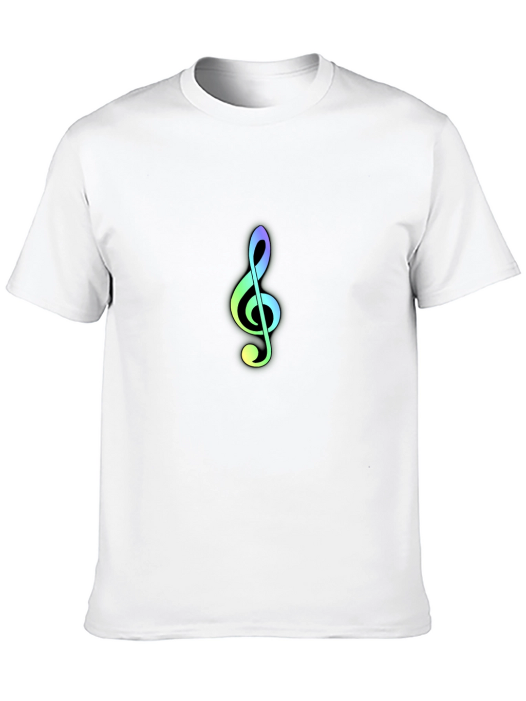 Rainbow Treble Clef Black Tee