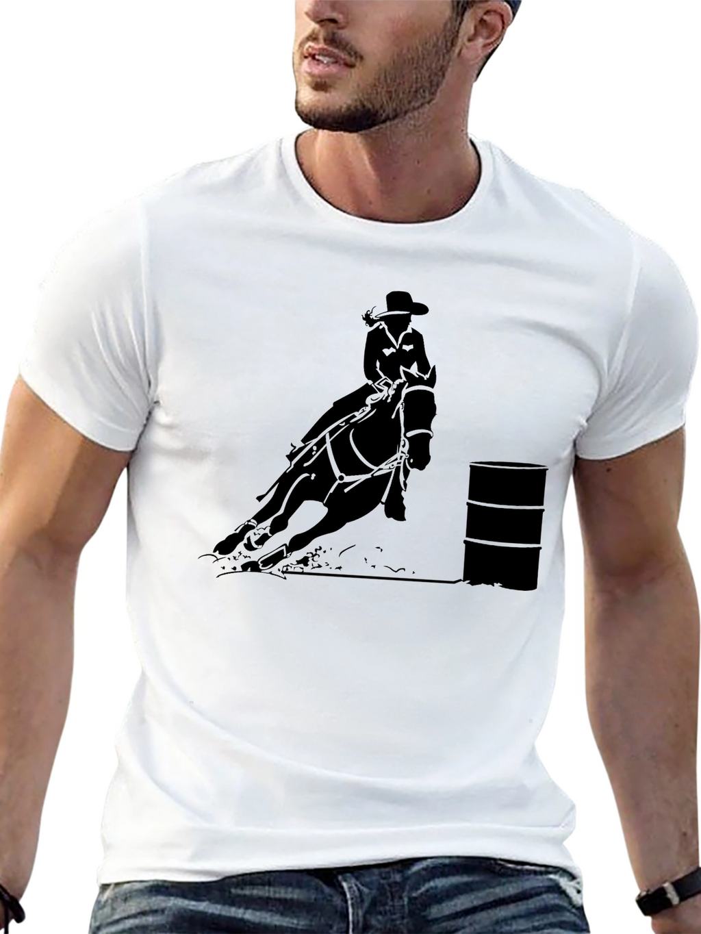 Barrel Racing Graphic T-Shirt - Western Style Tee