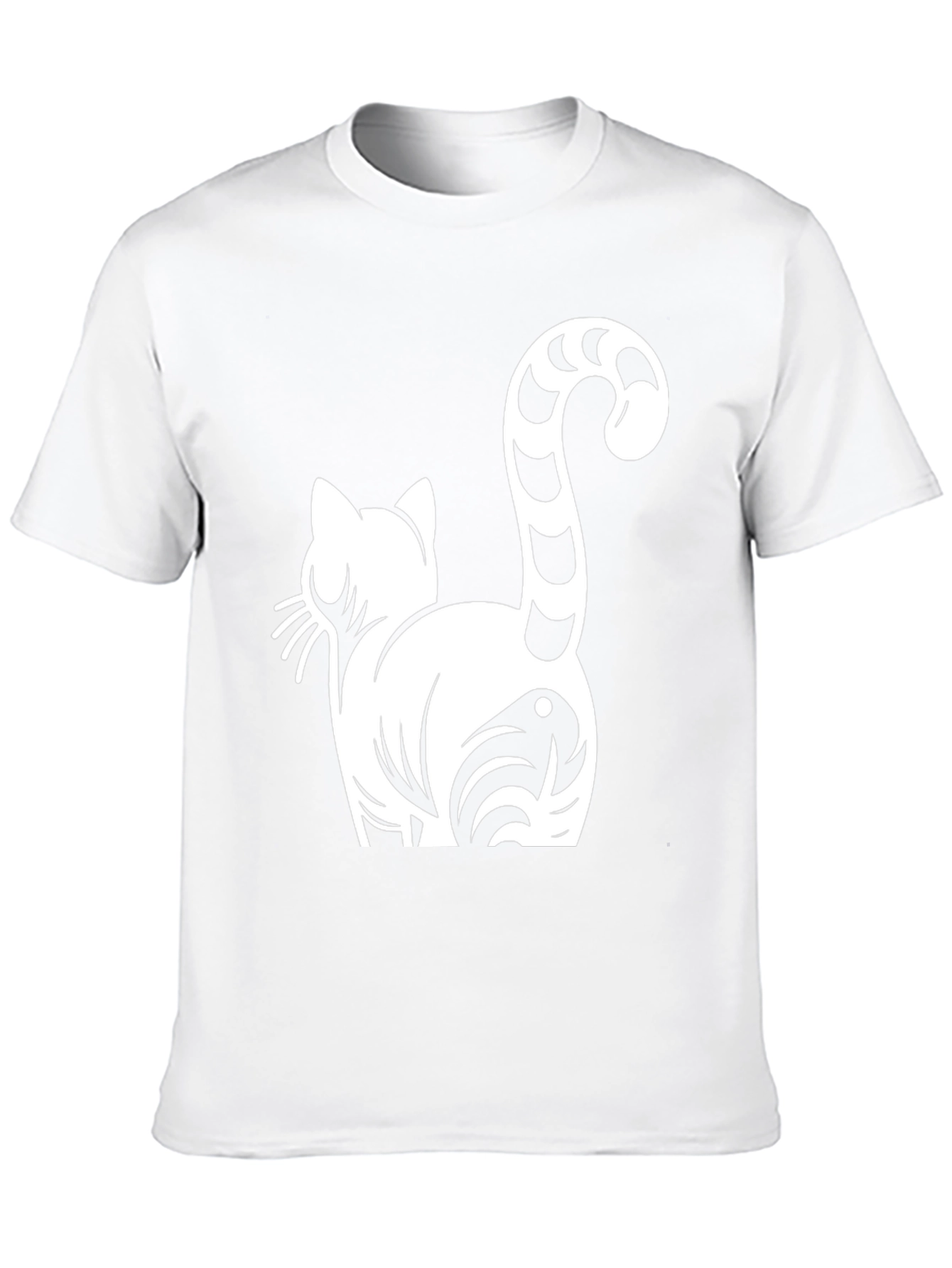 Cat Butt Funny Graphic Tee - Black