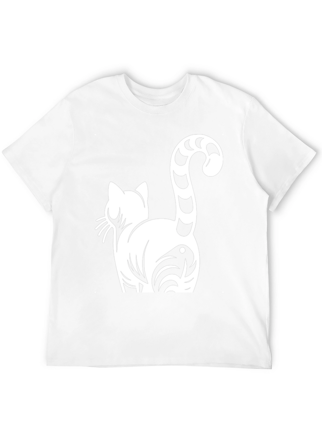 Cat Butt Funny Graphic Tee - Black