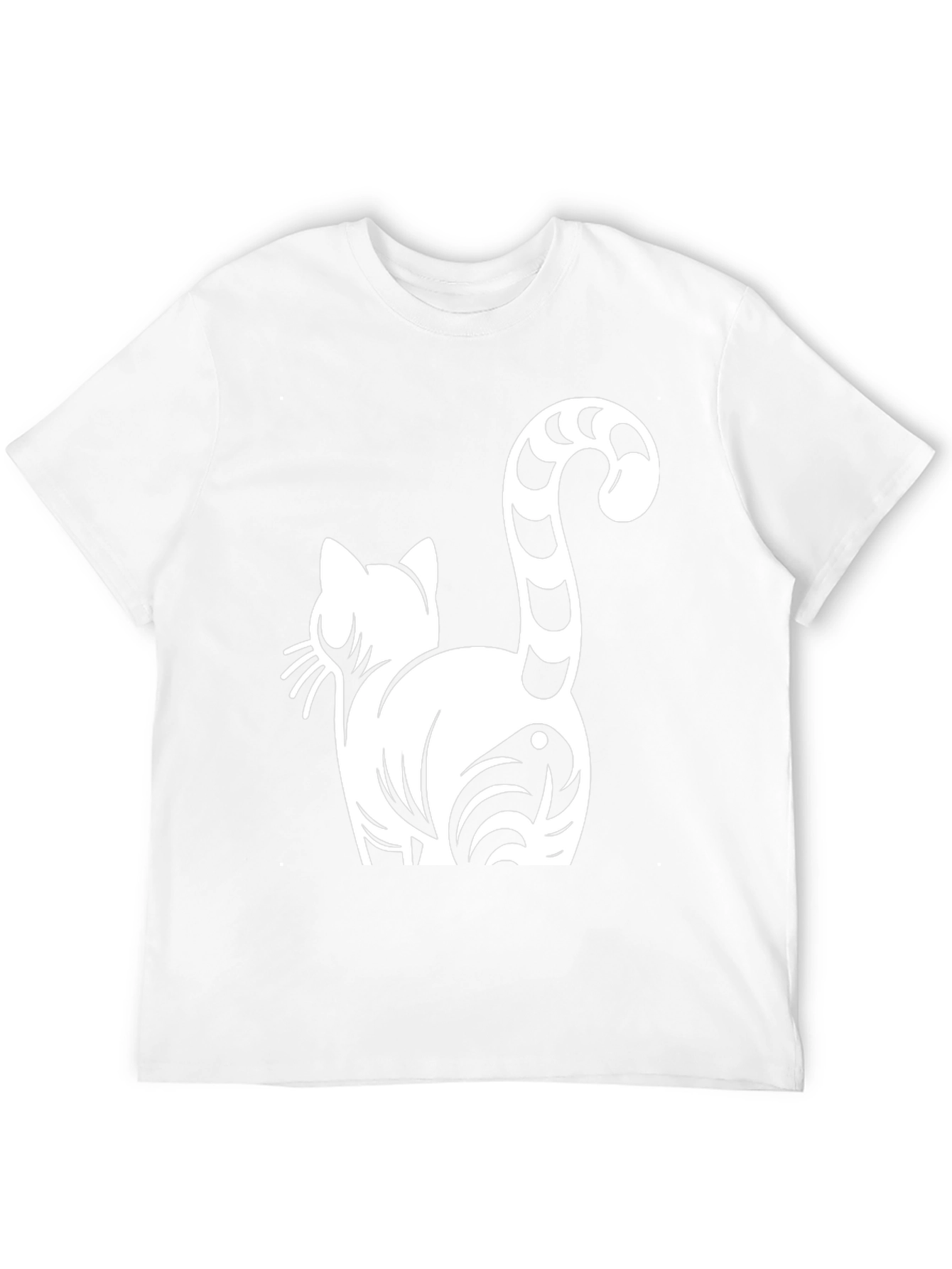 Cat Butt Funny Graphic Tee - Black
