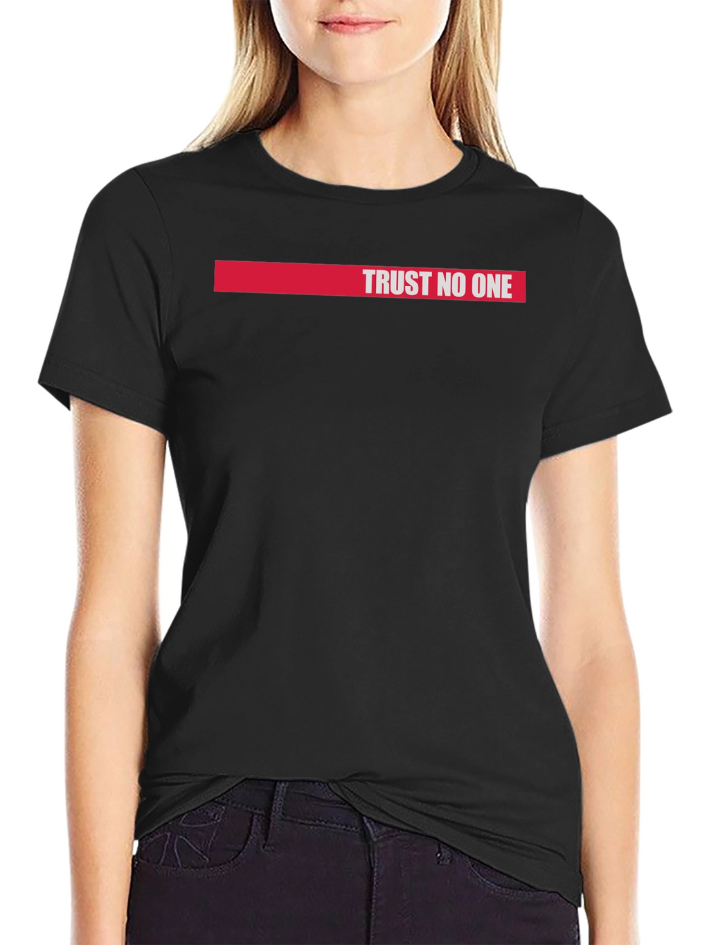 Trust No One Graphic Tee - Black