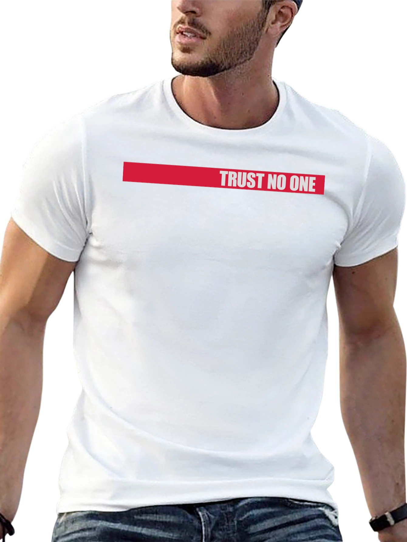 Trust No One Graphic Tee - Black