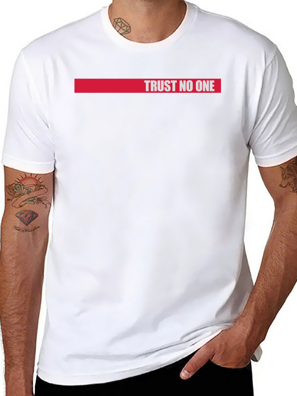 Trust No One Graphic Tee - Black