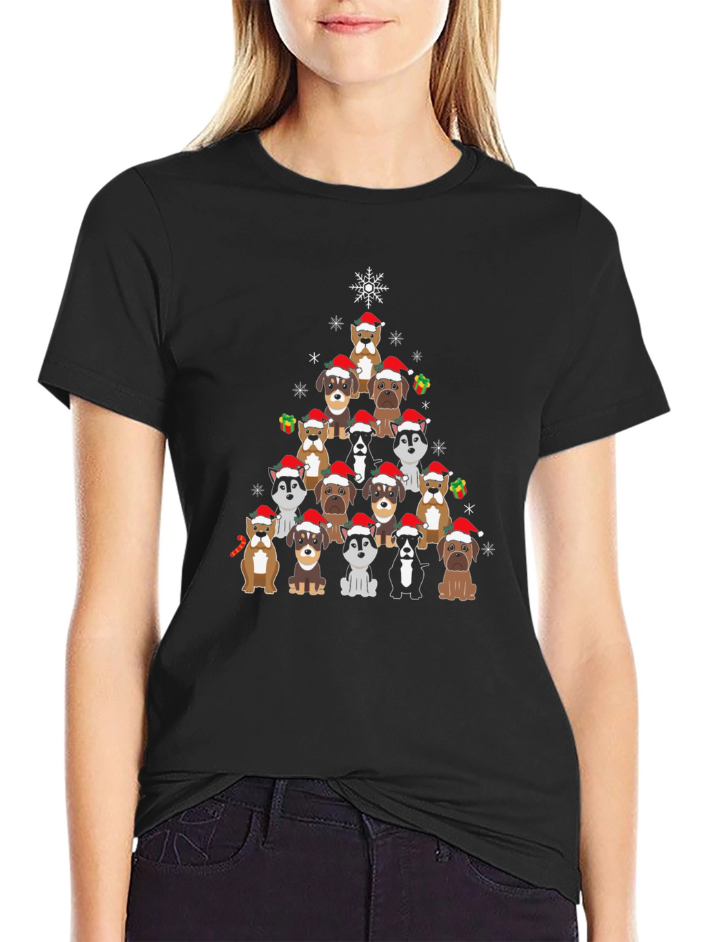 Christmas Dog Tree Graphic Tee